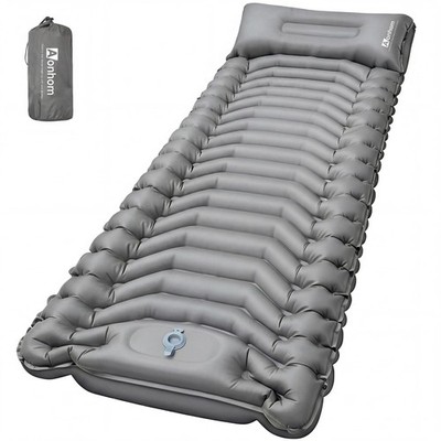 Camping Sleeping Pad, 4'' Thick Ultralight Inflatable Sleeping Mat with Pillow...