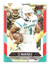 2021 Panini Score Football #398 CJ Marable Rookie RC Red Coastal Carolina