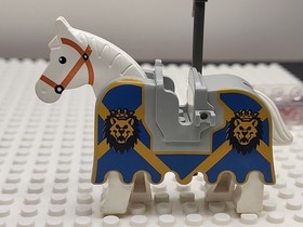 Lego Knights Kingdom I: King Leo W/ Horse Crown Window 6098 6091 cas035 cas037