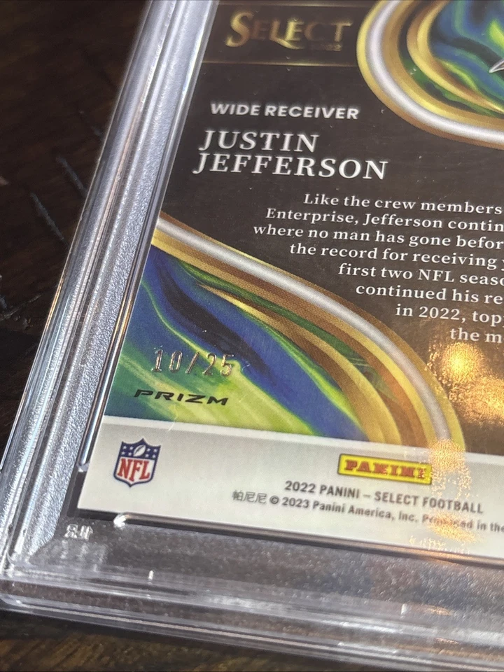 2022 Select Justin Jefferson Tie Dye 10/25 Sensations SEN-15 PSA 10 🔥🔥 - Image 3 of 4