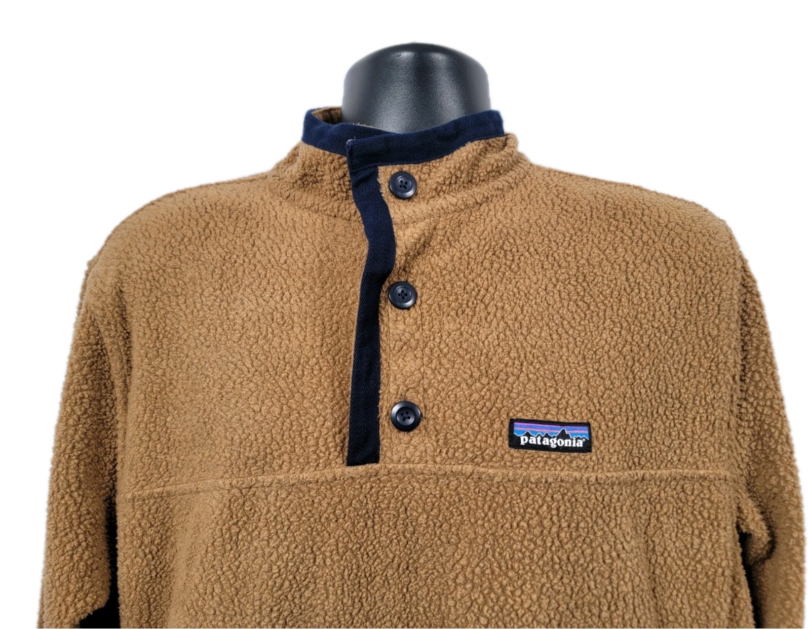 Patagonia Shearling Button Pullover Sweatshirt Me… - image 1