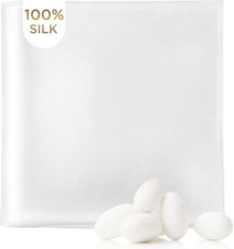 MANSPHIL 100 Real Mulberry Silk Pocket Square for Men, 11X11 Inch Solid