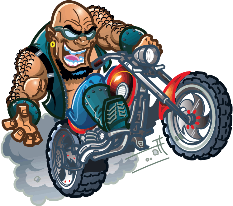 Cartoon Funny Bike Rider Smoke Car Bumper Sticker Decal 5" x 4" | eBay