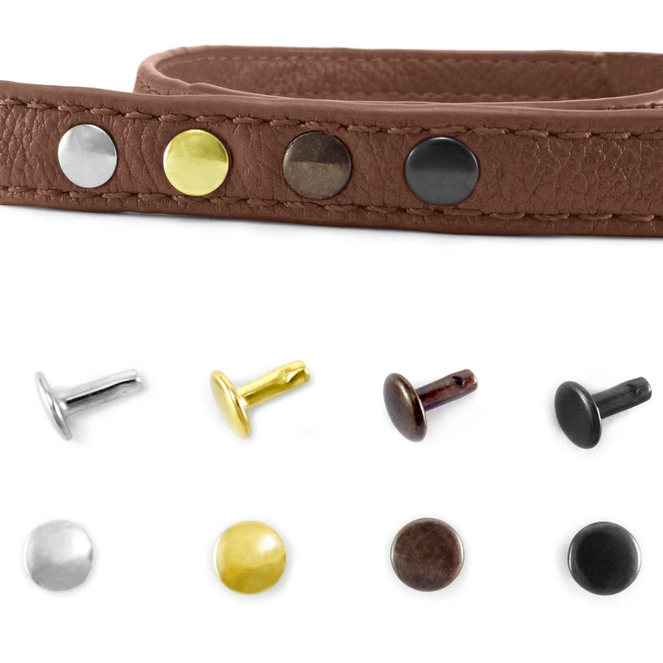 GREEN GRIZZLY Doppelkappe Nieten 4,5 6x6 7x7 9x8 11x10 Nieten Schnellnieten Leder Handwerk Reparatur