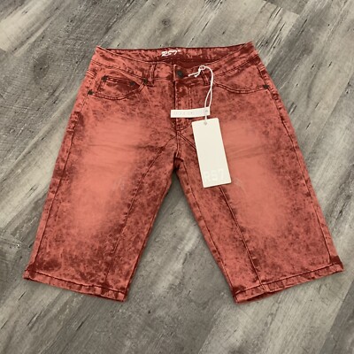 RS7 Royal 7even Denim Shorts Mens Size 30 Distressed Red Jean Bermuda NEW