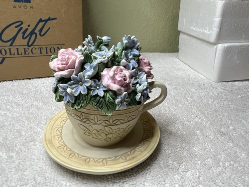 Juli Larkspur Blume des Monats Teetasse Musical AVON 1998 - Bild 3 von 12