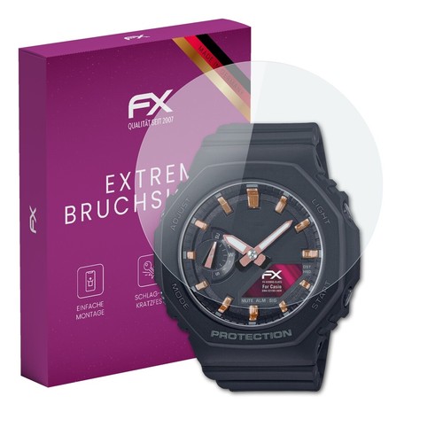 atFoliX Glasfolie für Casio GMA-S2100-1AER Panzerfolie 9H Schutzpanzer - 第 1/8 張圖片