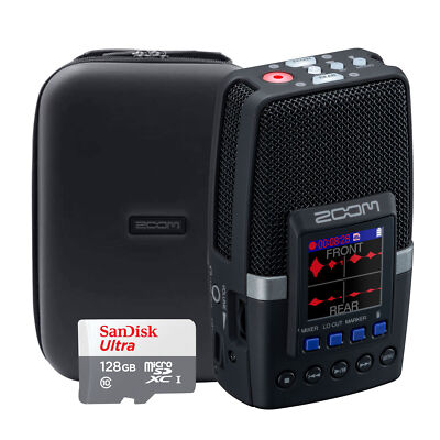 Zoom H2essential Multi-Mic Handy Recorder with Zoom Case + 128GB microSDXC Card