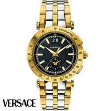 Versace VAH020016 V-Race Sport Chronograph Stainless Steel Men's Watch NEW