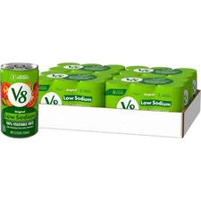 (24 Pack) V8 Low Sodium Original 100% Vegetable Juice with Vitamins, 5.5 Fl Oz