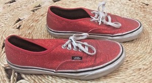 red glitter vans ebay