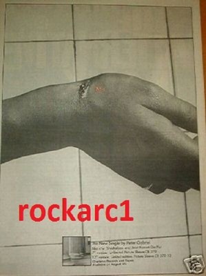 PETER GABRIEL Biko (hand) 1980 UK Poster size Press ADVERT 16x12''