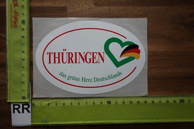 Alter Aufkleber Stadt Land THÜRINGEN Erfurt Jena Gera Weimar Eisenach Gotha (RRG