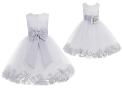 Wedding Flower Girl Dress Birthday Girl Dresses Gradation Pageant Rose Petals