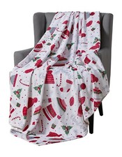 Christmas Throw Blanket: Warm and Cozy Velvet Fleece Design NWOP
