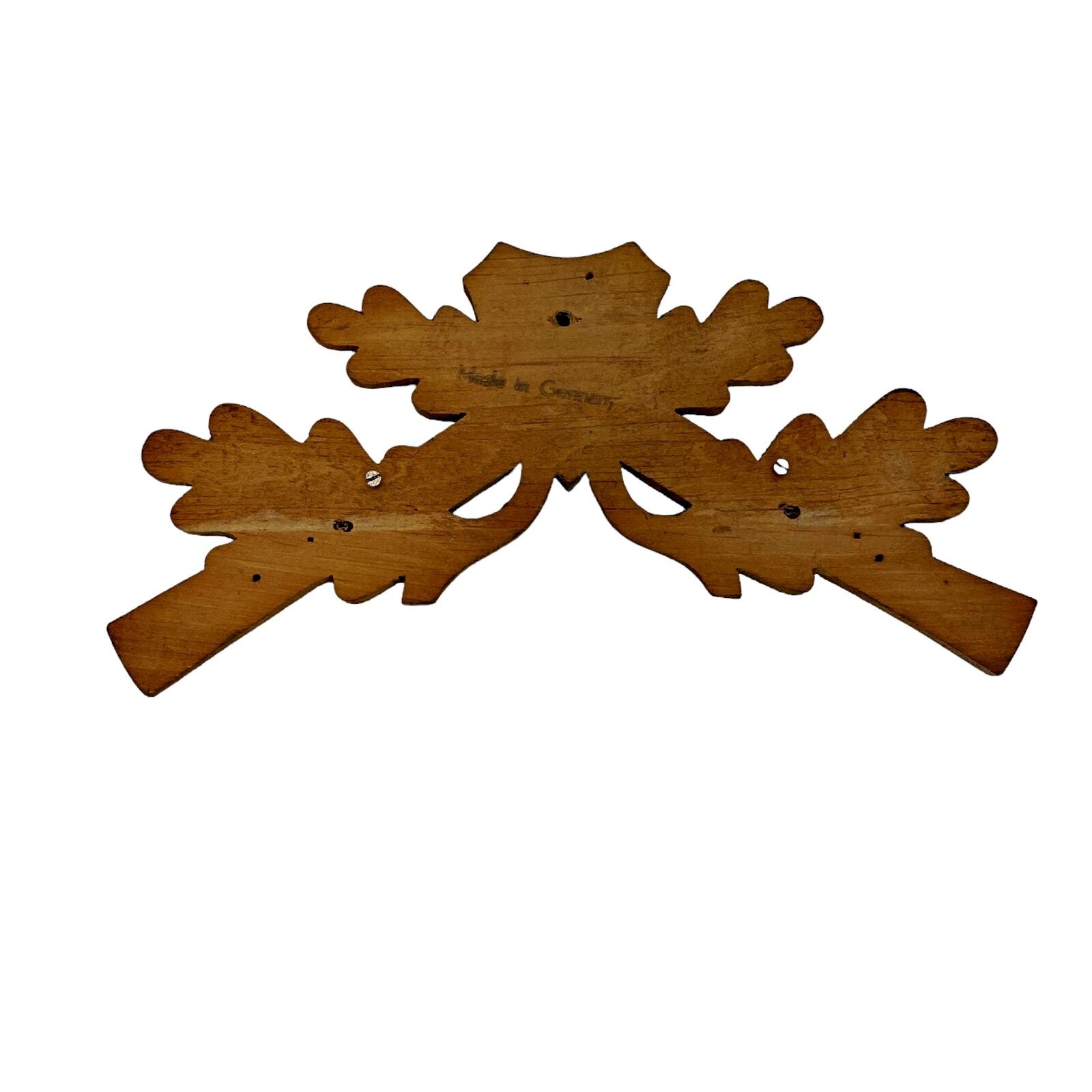 Vintage Black Forest Cuckoo Clock Trim Topper Leaves Two Tone 8