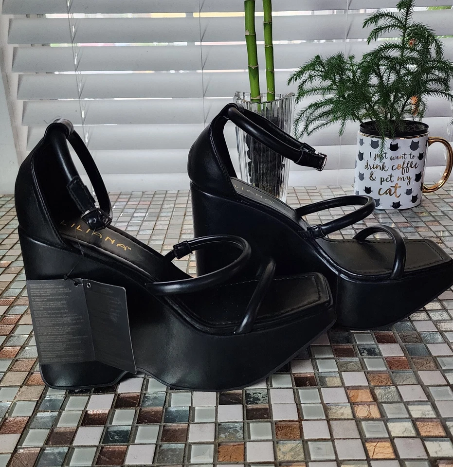 Liliana Forever 21 Sandle клинья размер 10 новый с Ярлыками - Изображение 3 из 4