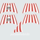 Substitutional Sails Set for Ship 6243, one sided print, red white