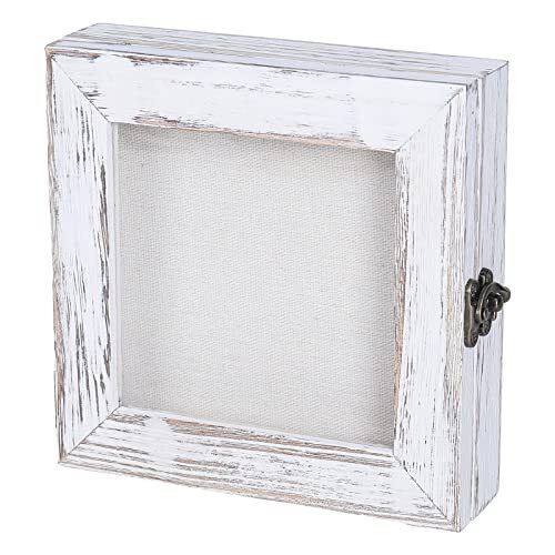 Shadow Box Frame 6x6 Small Shadow Box 4x4 Display Area with Glass