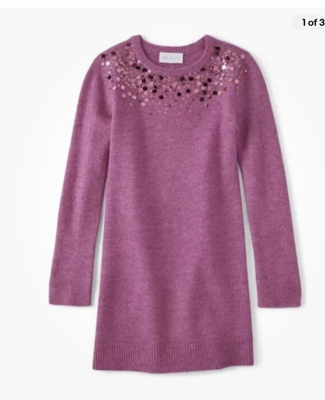 The Children’s Place Girls Pink Glow Sweater Dress Size Medium (7-8) NEW
