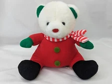 Soft Dreams White Bear Plush Christmas Red Outfit 6 Inch Stuffed Animal Toy