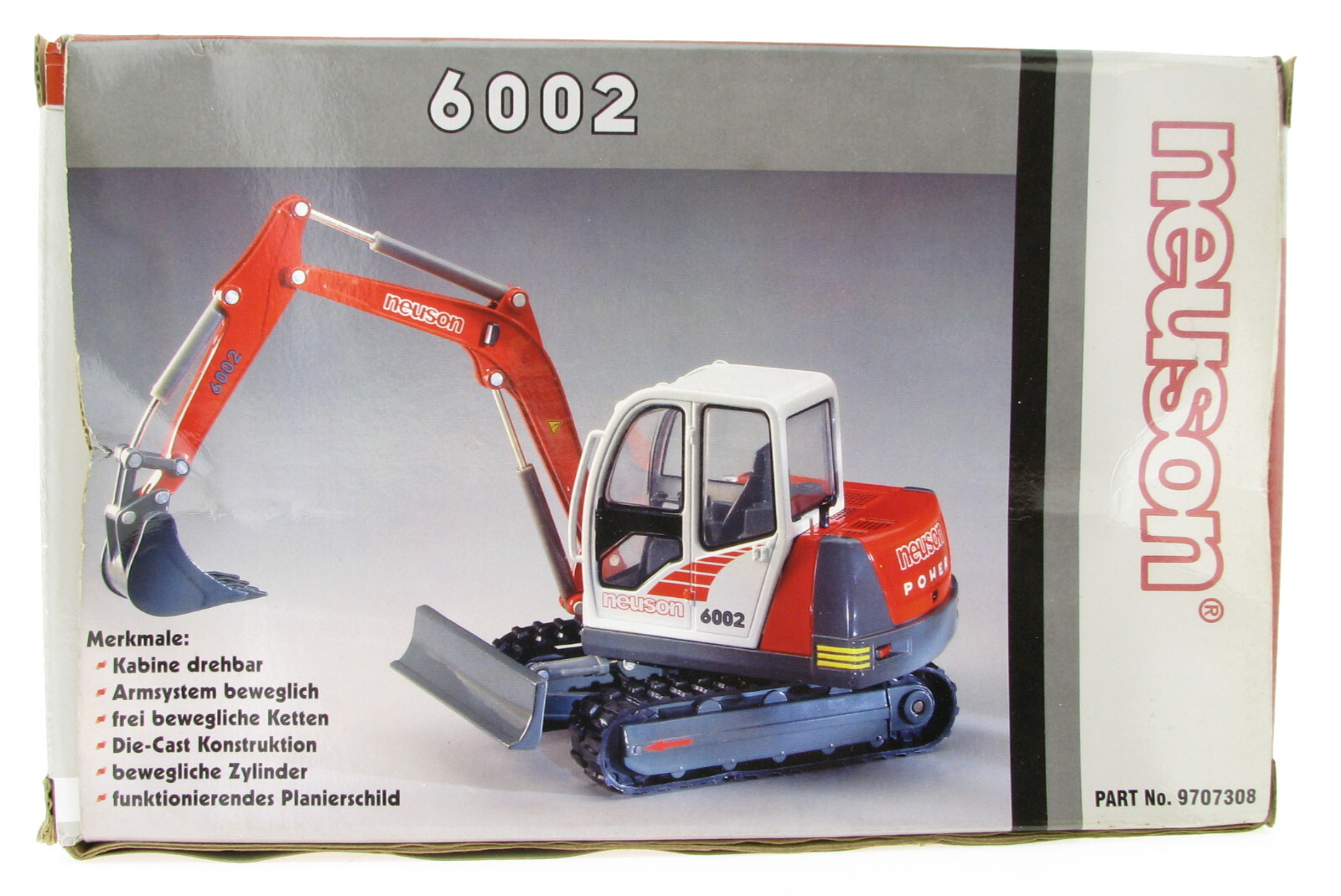 Escavatore compatto Die-Cast Promotions Neuson 6002 in IMBALLO ORIGINALE 1:25 cingoli escavatore...