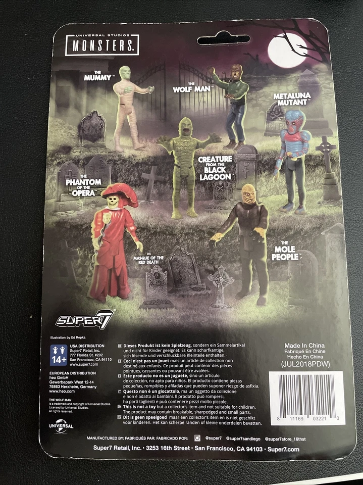 Figuras de reacción Universal Monsters The Wolf Man Super7 Wolfman Foto 2 de 2