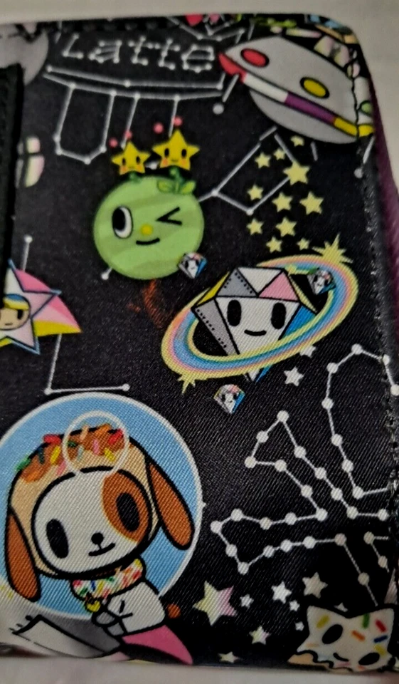 JuJuBe Ju-Ju-Be Tokidoki Space Place Be Spendy拉链钱包黑色 — 第 4/4 张图片