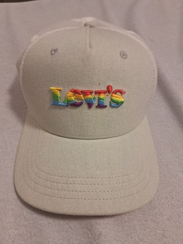 LEVI'S® PRIDE MESH BACK BASEBALL HAT White CAP etz