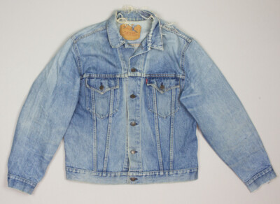 Veste Levi's Trucker Vintage En Jean - Taille M, Bleu Délavé - Occasion Très Bon état