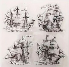 Nautical Ships Clear Cling Stamps