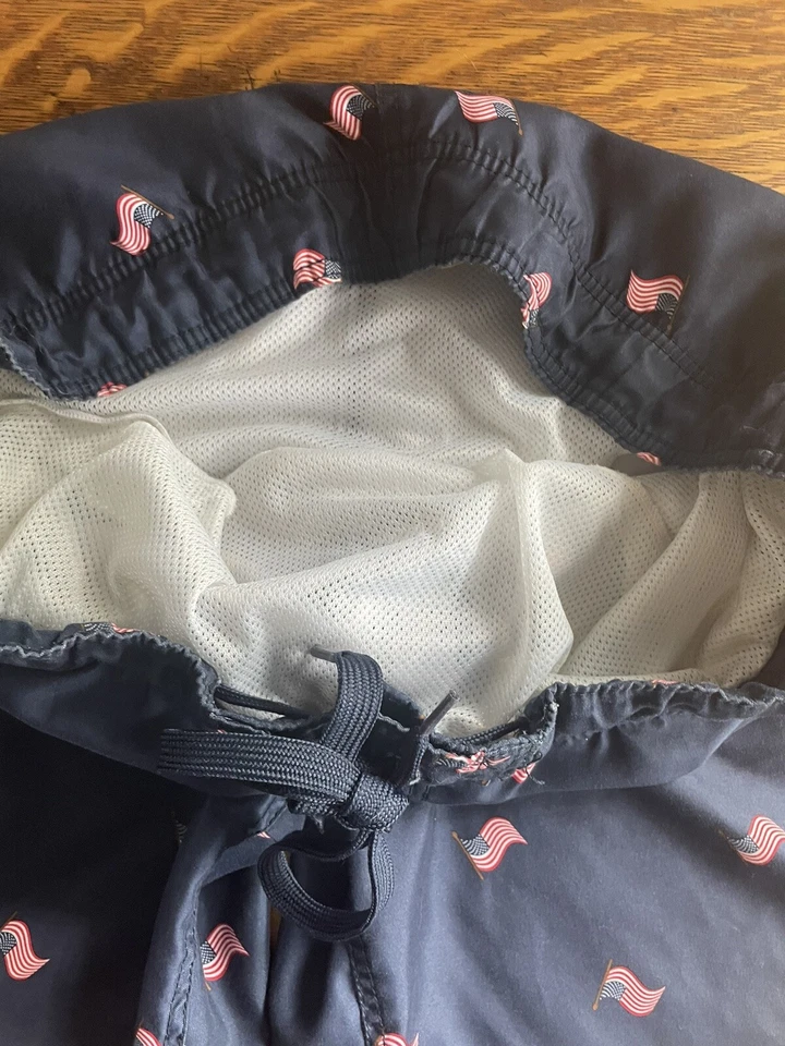 Traje de baño corto para hombre talla grande banderas americanas en azul 4 de julio Foto 3 de 4