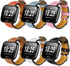 Genuine Leather Straps for Fitbit Versa 4/Sense 2/Versa 3/Sense/Versa 2/1/Lite