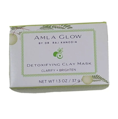 Amla Glow Detoxifying Clay Mask 1.3 oz New Sealed with Box By Dr. Raj Kanodia 