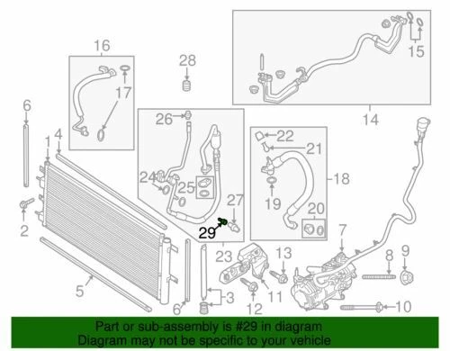 Interruptor de pressão HVAC Ford Explorer Edge 2011-2020 original do fabricante HG1Z-19D594-A - Imagem 2 de 2