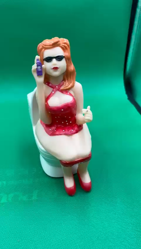 #N2 - Vintage Spielzeug in Schachtel, der lustige Toilettenmann, Sound aktiviert - Video 1 von 1