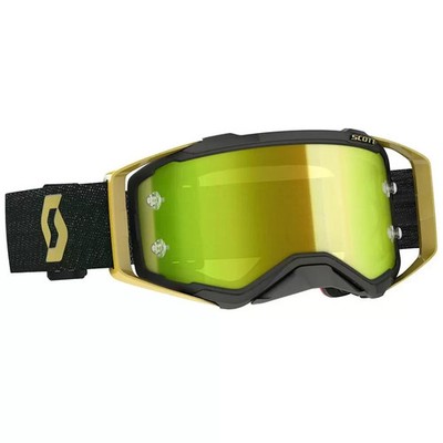 Scott Prospect Motocross Brille schwarz/gold - gelbe Chromgläser Wide Vision MX