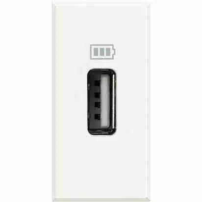 Caricatore USB BTicino Axolute HD4285C1 Bianco 1 Modulo - Design e Hi-Tech