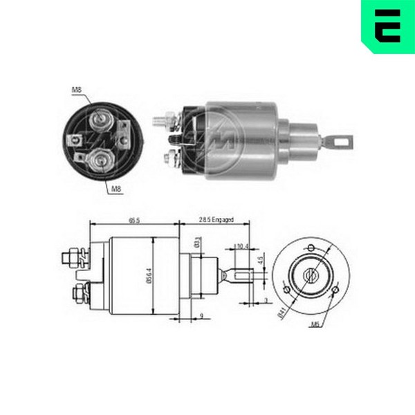 ERA Magnetschalter Starter ZM1573 FüR 940 744 745 P245 240 944 Volvo 945 740 12V-image