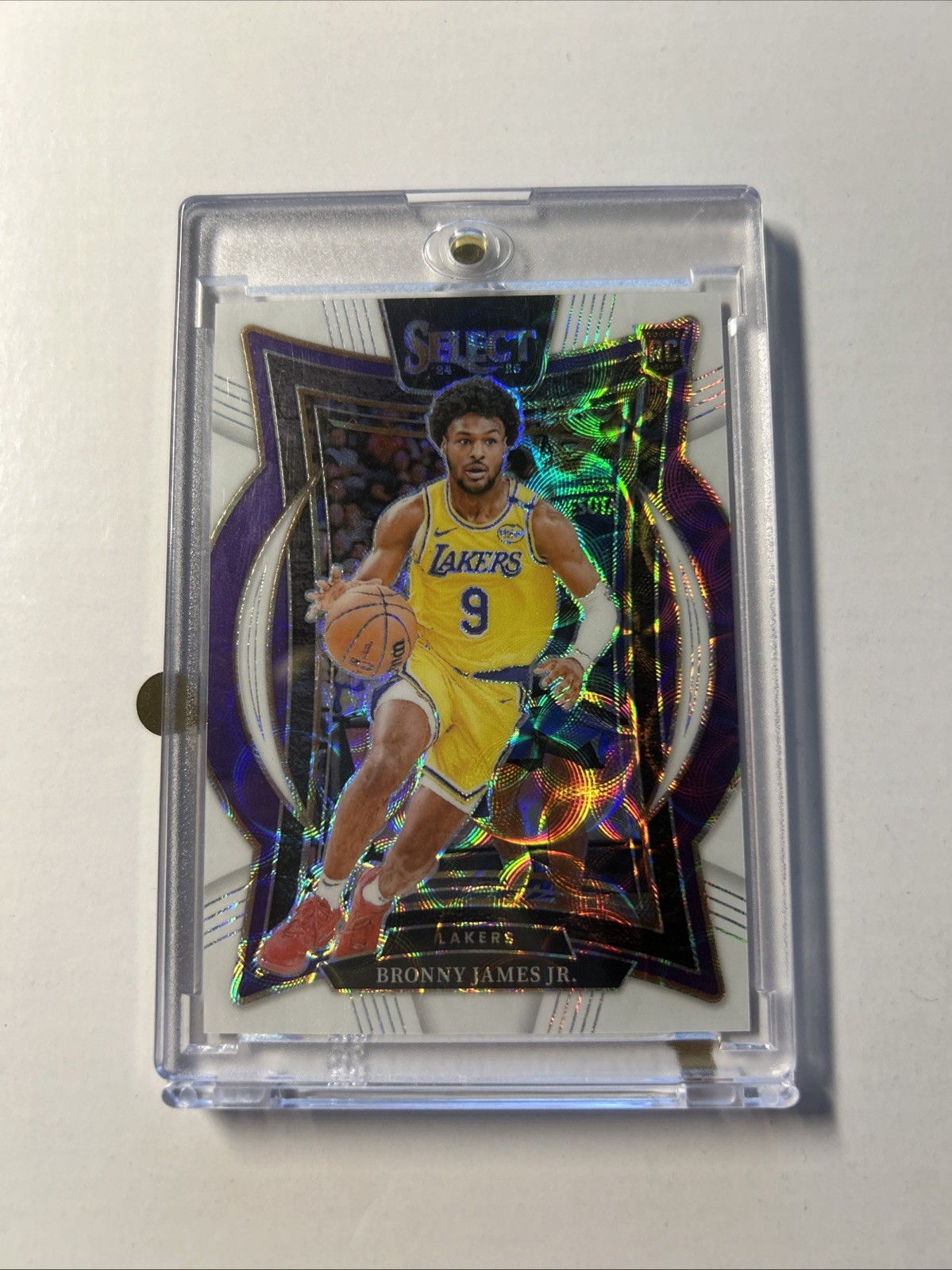 2024-25 Panini Select - Concourse Bronny James #90 White Scope Prizm /35 (RC)