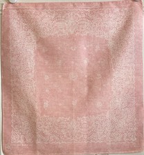 VTG Wamcraft Pastel Pink Muted White Paisley Bandana Hankerchief 21"x21" USA