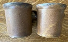 Vintage McCoy #1412 Pottery Canyon Mesa Brown Coffee Cup Mug Set Of 2