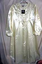 GLORIA VANDERBILT LADIES YELLOW STITCHED NIGHTGOWN/SIZE SMALL/NEW/NOS