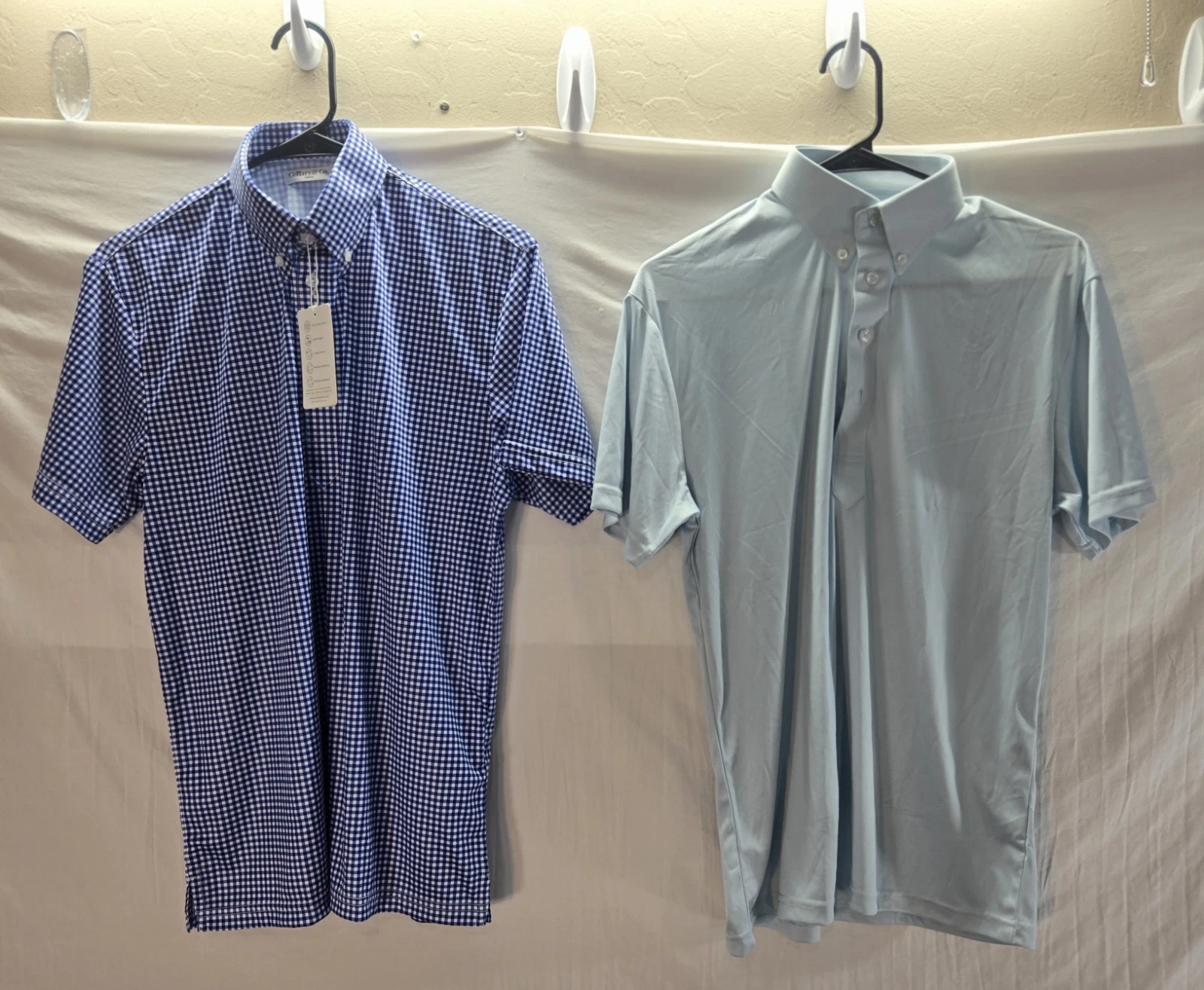 Lot of 2 Collars & Co Men's Small Button Down Polo Dress Shirts New with Tags