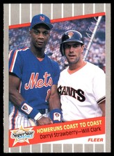 Homeruns Coast to Coast (Darryl Strawberry / Will Clark) 1989 Fleer #632