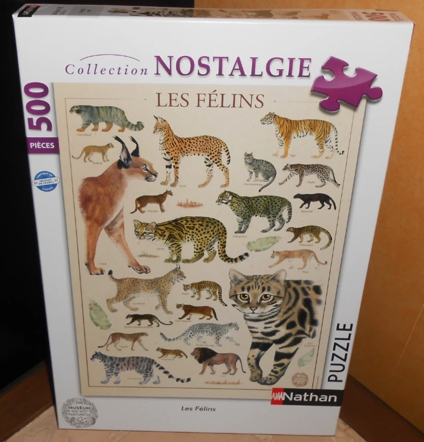 puzzle nathan 500 pièces LES FELINS, neuf - Photo 1/1