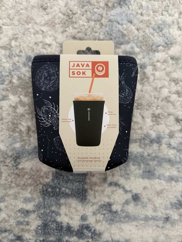 Sok-It JavaSok Zodiac Sky Cold Cup Sleeve  Fits Starbucks Venti / Dunkin Medium