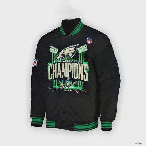 Philadelphia Eagles Baseball Jacket Super Bowl LIX Champions