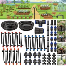 240FT Drip Irrigation System,Automatic Drip Irrigation Kit with 1/2 inch Hose