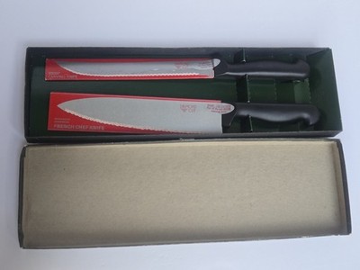 Vintage Maxam Diamond Cut 2 Piece Knife Set French Chef Carving Japan New Box